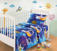 Комплект постельный для малышей Milanika Космики Детство (бязь) - 