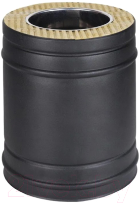 Труба дымохода КПД Сэндвич 250мм 150х230 (черный)