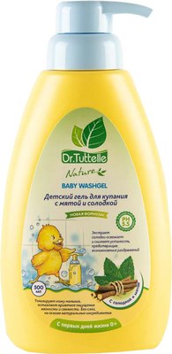 Средство для купания Dr.Tuttelle С мятой и солодкой для детей с дозатором DT057 (260мл) - 