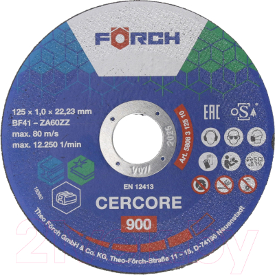 Отрезной диск Forch 125x1.0 / 5808312510