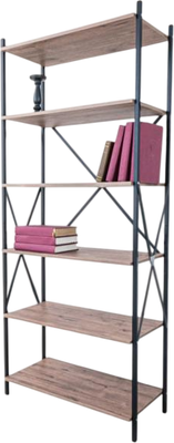 Стеллаж Древпром Лофт ДП4-05 (велингтон/черный матовый) - 