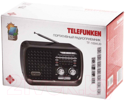 Радиоприемник Telefunken TF-1694UB (черный/серый)