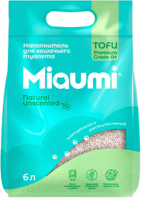 Наполнитель для туалета Miaumi Tofu комкующийся натуральный (6л)