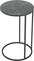 Приставной столик Мебелик Остин (зеленый мрамор/черный) - 