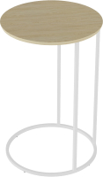 Приставной столик Мебелик Остин (дуб янтарный/белый) - 