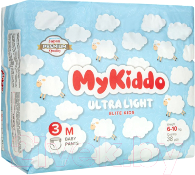 Подгузники-трусики детские MyKiddo Elite Kids M 6-10кг (38шт)