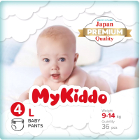 Подгузники-трусики детские MyKiddo Premium L 9-14кг (36шт) - 