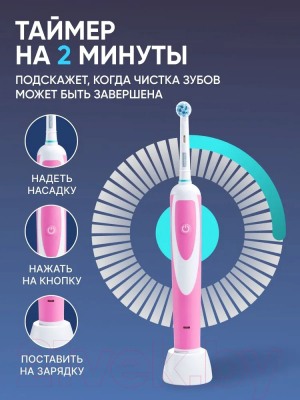 Электрическая зубная щетка Longa Vita KAB-4 (розовый)