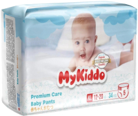 Подгузники-трусики детские MyKiddo Premium XL 12-20кг (34шт) - 