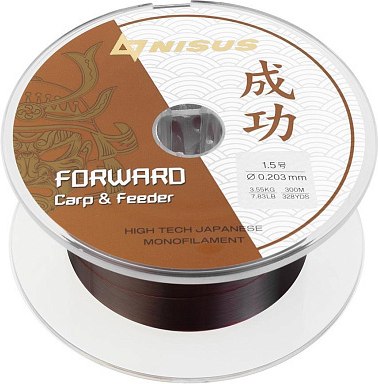 Леска монофильная Nisus Forward Carp&Feeder Brown Nylon N-FCF-0203-300