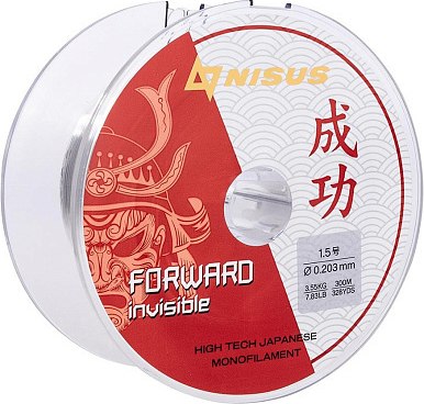 Леска монофильная Nisus Forward Invisible Nylon Transparent N-FI-0203-300