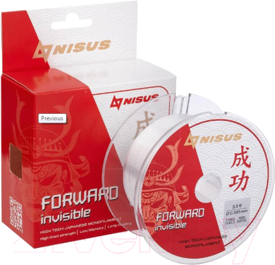 Леска монофильная Nisus Forward Invisible Nylon Transparent N-FI-0370-300