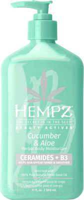 Молочко для тела Hempz Beauty Actives Cucumber & Aloe Moisturizer Огурец и Алое (500мл)