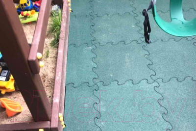 Изображение товара Резиновая плитка Rubtex Puzzle 500x500x20 (красный)