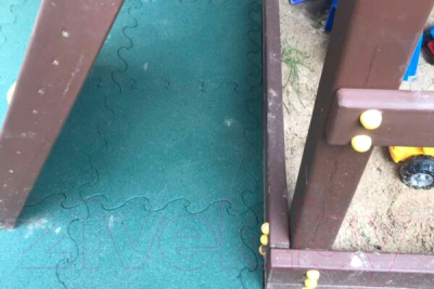 Изображение товара Резиновая плитка Rubtex Puzzle 500x500x20 (красный)