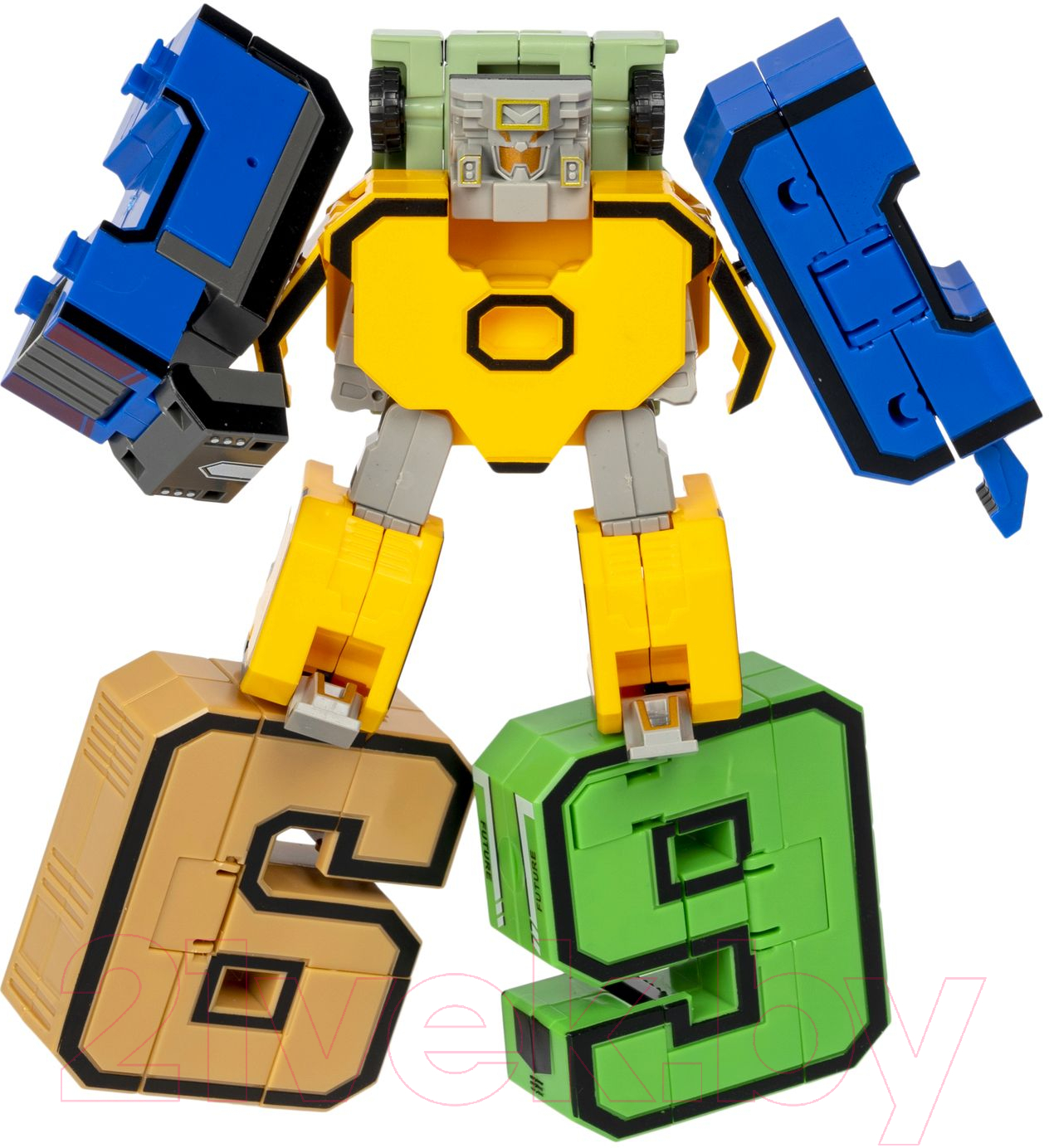 Игрушка-трансформер Bondibon Bondibot Цифра 6 / ВВ5876-Г (голубой) — фото 6