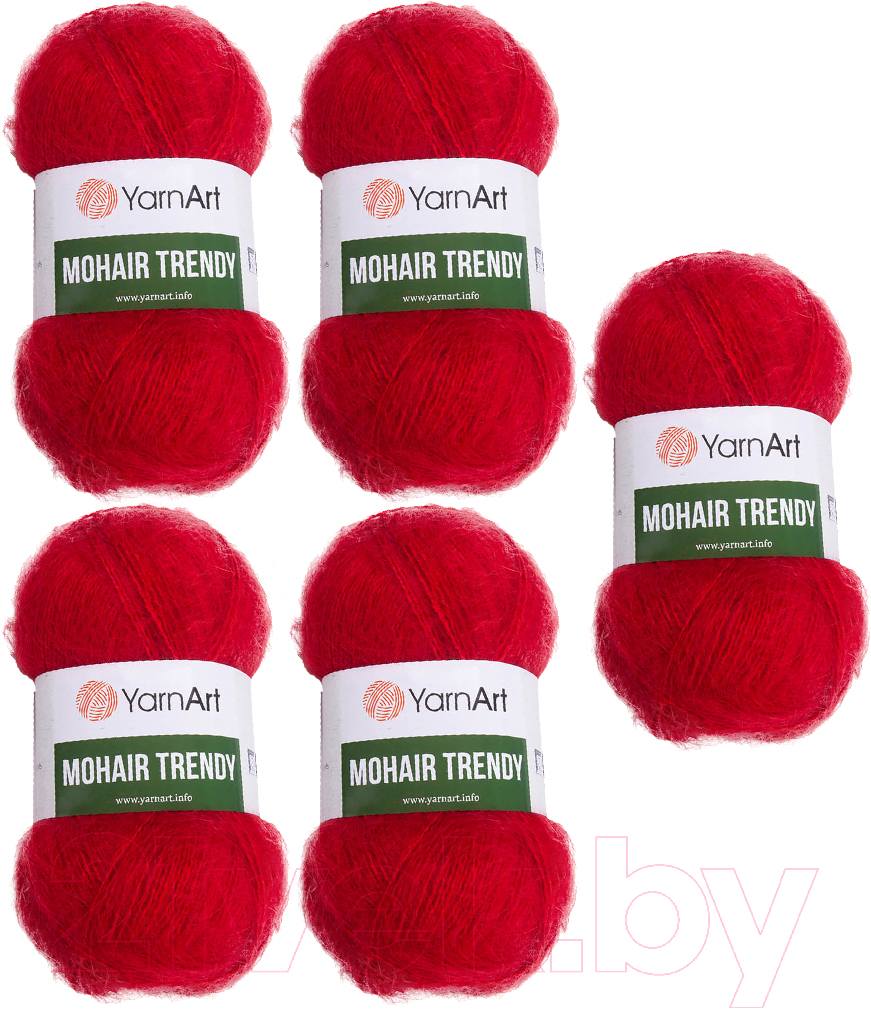 Набор пряжи для вязания Yarnart Mohair Trendy 50% мохер, 50% акрил 220м / 105
