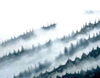 Картина Stamprint Лес в тумане АT005 (90x115см) - 