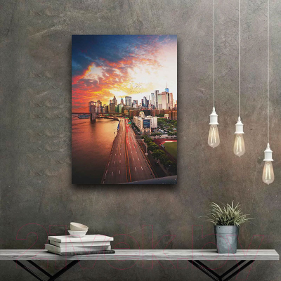Картина Stamprint Город в закате СТ004 (85x60см)