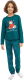 Пижама детская Mark Formelle 563323 (р.128-64-57, темно-зеленый/зеленая клетка) - 