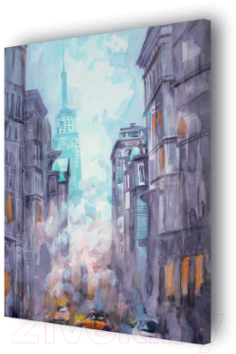 Картина Stamprint Фиолетовый город АT008 (85x60см)