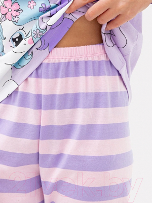 Пижама детская Mark Formelle 567740 (р.104-56, светло-лиловый/розовая полоска)