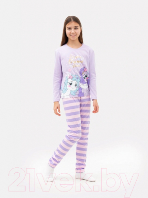 Пижама детская Mark Formelle 567740 (р.110-56, светло-лиловый/розовая полоска)