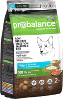 Сухой корм для собак ProBalance Delicate Digestion для взрослых собак с лососем и рисом (2кг) - 