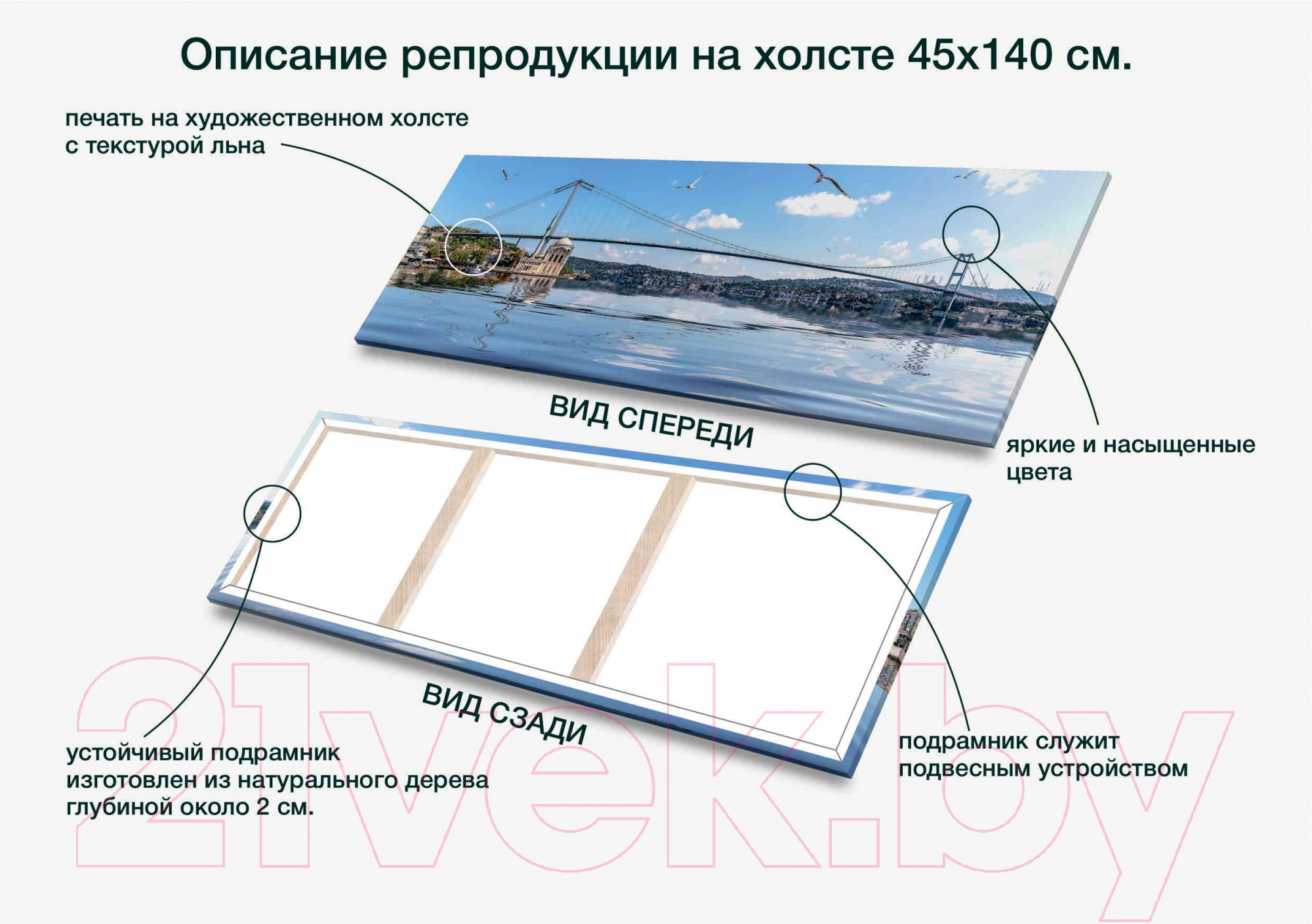 Картина Stamprint Босфорский мост СТ011 (45x140см) — фото 5