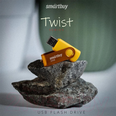 Usb flash накопитель SmartBuy Twist Yellow 32GB (SB032GB2TWY)