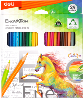 Набор цветных карандашей Deli Enovation / EC11324 (24цв) - 