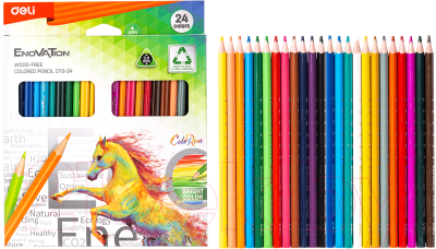 Набор цветных карандашей Deli Enovation / EC11324 (24цв)