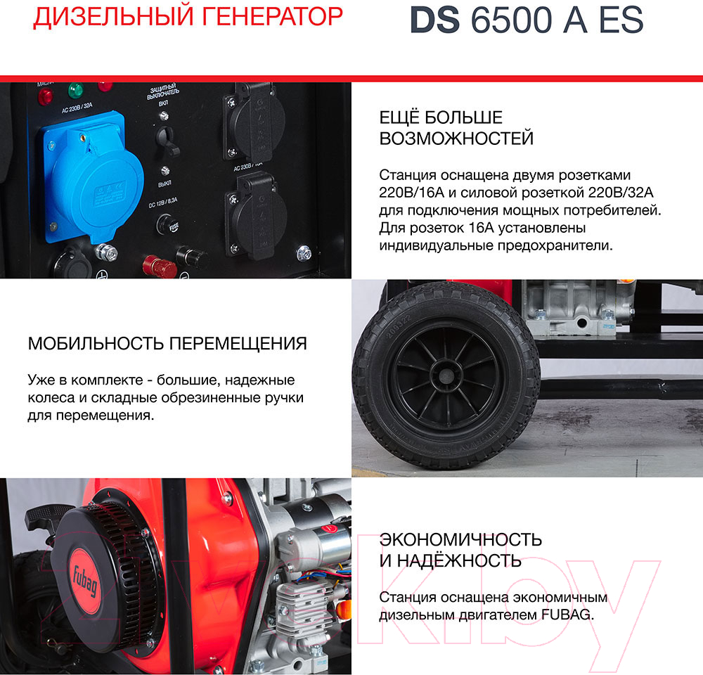 Дизельный генератор Fubag DS6500AES