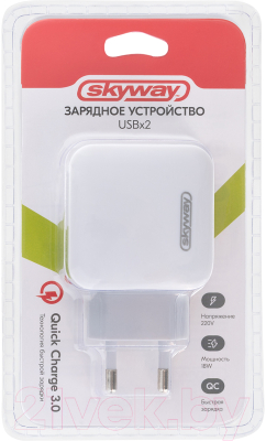 Адаптер питания сетевой Skyway S04602003 (белый)