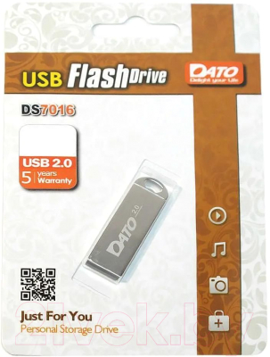Usb flash накопитель Dato DS7016 16GB / DS7016-16G (серебристый)