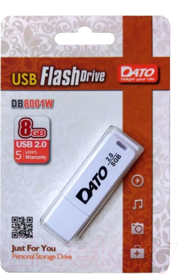 Usb flash накопитель Dato DB8001 8GB / DB8001W-08G (белый)