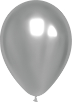 Набор воздушных шаров Meshu М12/30см / MS_56064 (50шт, серебристый) - 