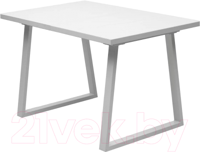 Обеденный стол M-City Вижн 120 / 494M05608 (белый/стекло)
