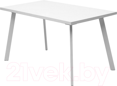 Обеденный стол M-City Форел 120 / 494M05658 (белый/стекло)