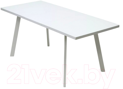 Обеденный стол M-City Форел 120 / 494M05658 (белый/стекло)