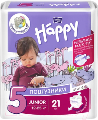 Подгузники детские Bella Baby Happy Junior 12-25кг (21шт)