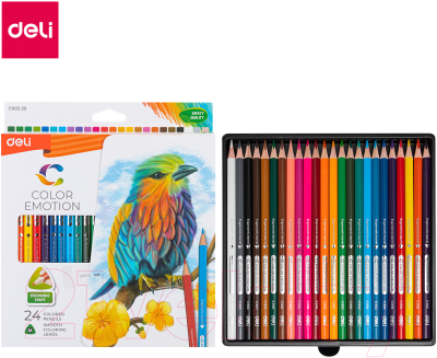 Набор цветных карандашей Deli Color Emotion / EC00220 (24цв)