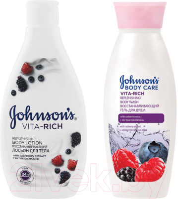 Набор косметики для тела Johnson's Body Care Vita Rich Экстракт малины/лесные ягоды (250мл+250мл)
