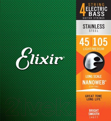 

Струны для бас-гитары Elixir Strings, 14677 45-105 4-Strings