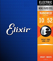 Струны для электрогитары Elixir Strings Nanoweb ​12077 10-52 - 