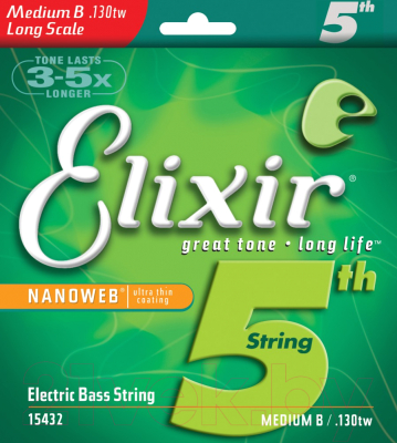 

Струны для бас-гитары Elixir Strings, 15432 130TW L