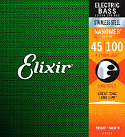 Струны для бас-гитары Elixir Strings 14652 45-100 4-Strings - 