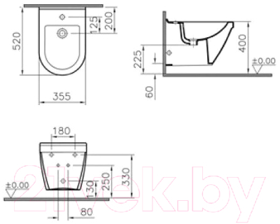 Биде подвесное VitrA S50 / 5324B003-0288