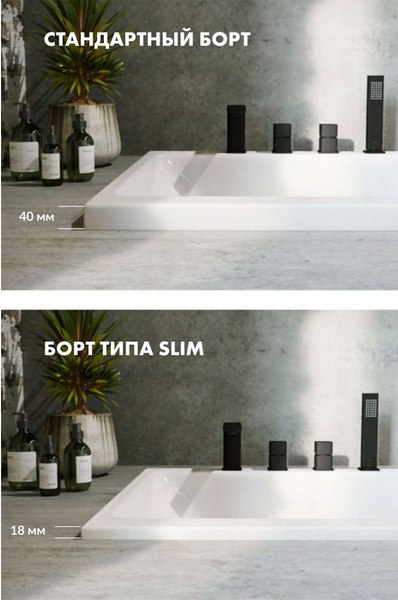 Купить Ванна акриловая Excellent Pryzmat Slim 180x80 в Молодечно