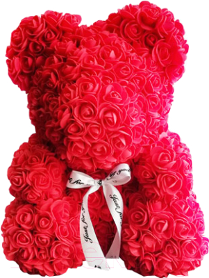 Мишка из роз No Brand Rose Bear / 8002 (40см, красный)